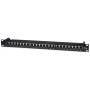 Intellinet 513487 24-portový Cat5e STP 1U rackový patch panel, čierny