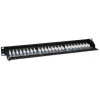 Intellinet 513487 24-portový Cat5e STP 1U rackový patch panel, čierny