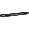 Intellinet 513487 24-portový Cat5e STP 1U rackový patch panel, čierny