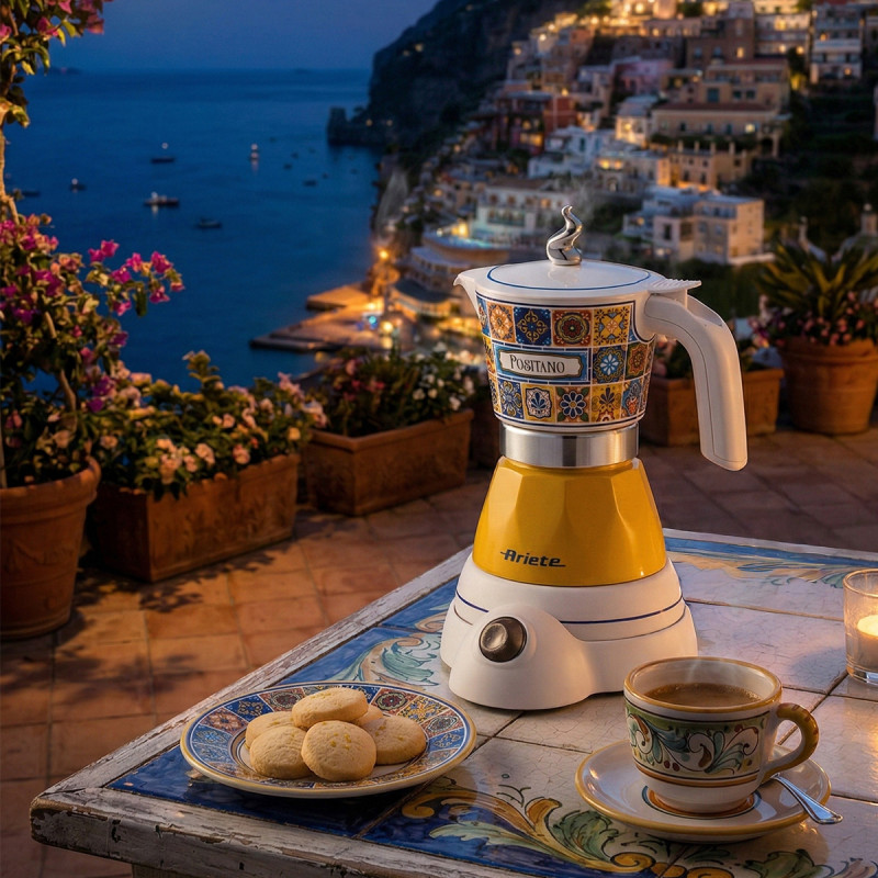 Ariete Moka Positano Electric elektrická moka kanvica 1358PO, čierna