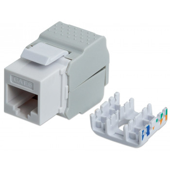 Intellinet 167062 Cat6 UTP Keystone Jack, bez nástroja, biela