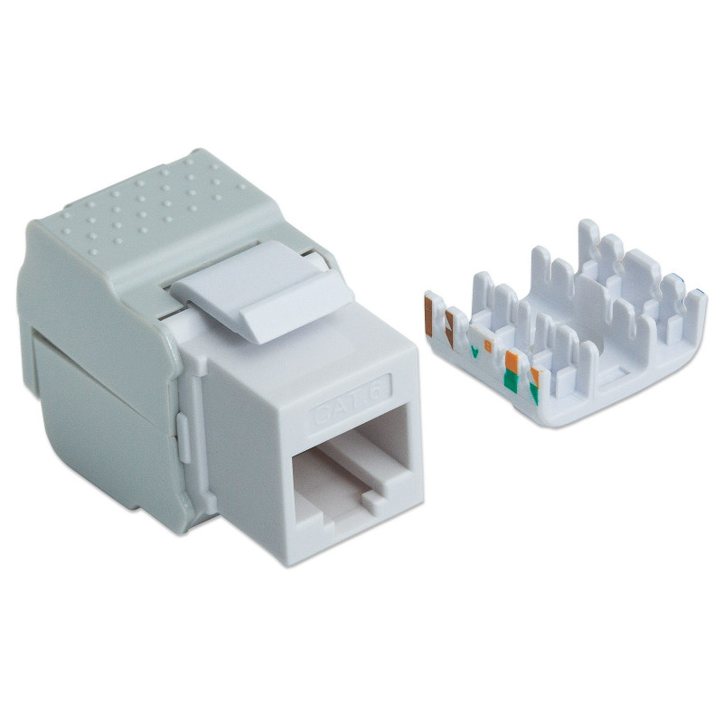 Intellinet 167062 Cat6 UTP Keystone Jack, bez nástroja, biela