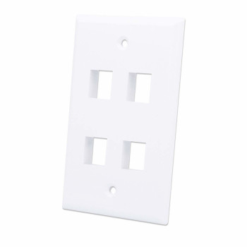 Intellinet 163316 nástenné puzdro pre 4 Keystone moduly, biela