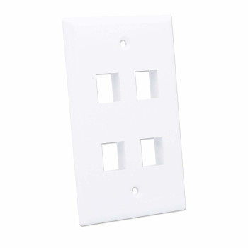 Intellinet 163316 nástenné puzdro pre 4 Keystone moduly, biela