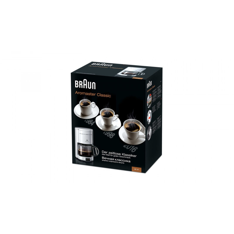 Braun KF 47/1 WH filtračný kávovar, 1000 W, biely