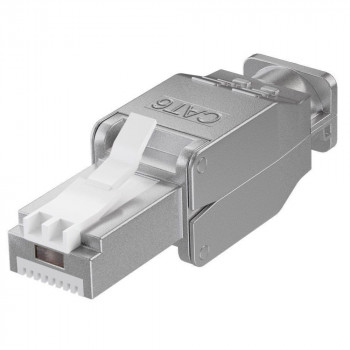 Techly 105889 beznáradný RJ45 Cat6 STP modulárny konektor, 1G, tienený, transparentný