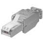 Techly 105889 beznáradný RJ45 Cat6 STP modulárny konektor, 1G, tienený, transparentný