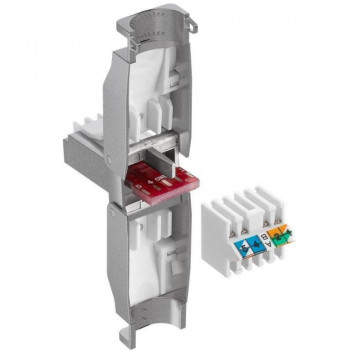 Techly 105889 beznáradný RJ45 Cat6 STP modulárny konektor, 1G, tienený, transparentný