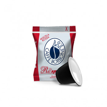 Caffè Borbone Respresso Miscela Rossa 100 kapsúl pre Nespresso OriginalLine, tmavé praženie, intenzita 9/10, jednotlivo balené
