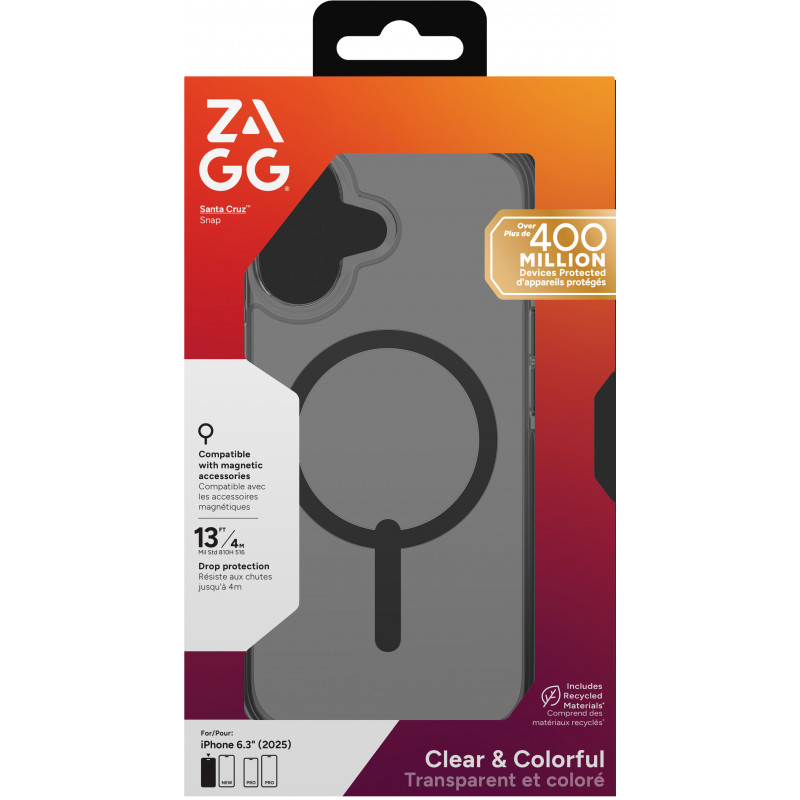 ZAGG Santa Cruz Snap puzdro pre iPhone 17 - polnočná čierna