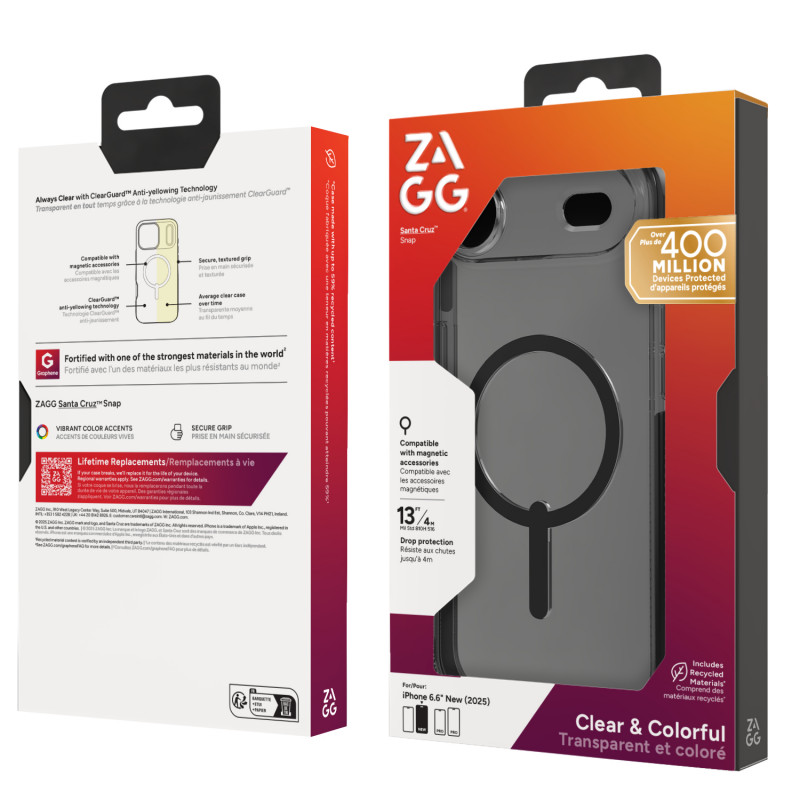 ZAGG Santa Cruz Snap puzdro pre iPhone Air - polnočná čierna