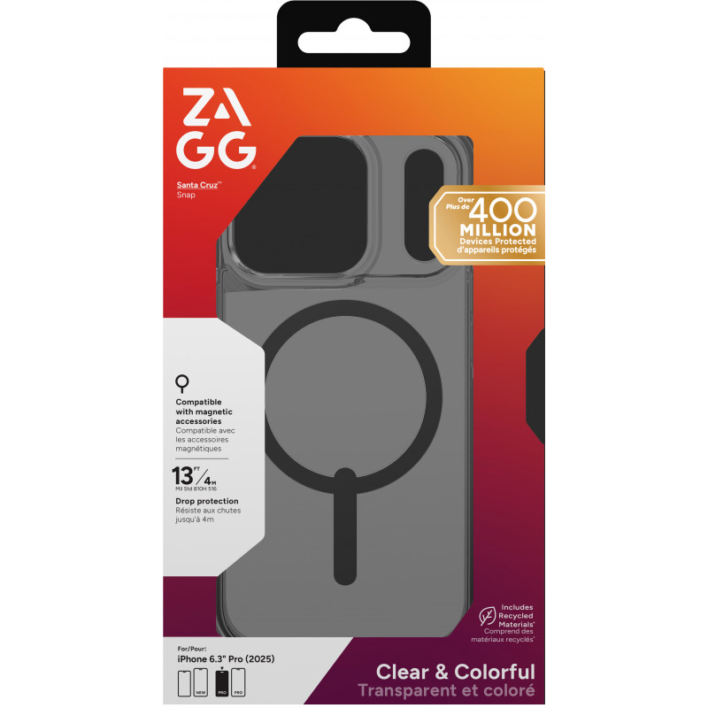 ZAGG Santa Cruz Snap puzdro pre iPhone 17 Pro - polnočná čierna