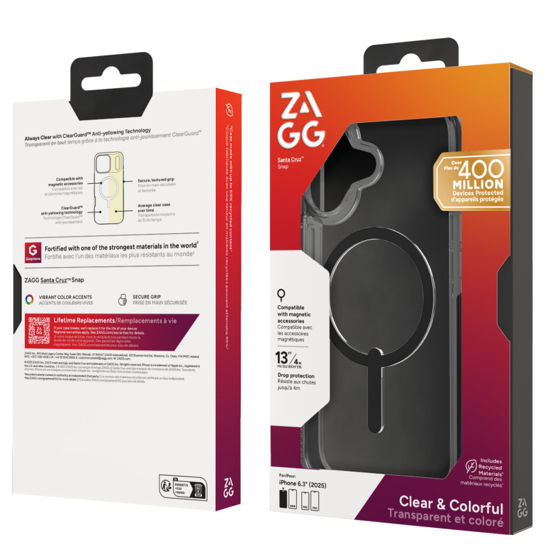 ZAGG Santa Cruz Snap puzdro pre Apple iPhone 17 – čierne