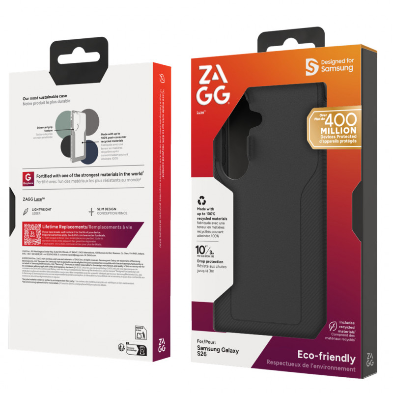 Puzdro ZAGG Luxe pre Samsung Galaxy S26, čierne, ZG702321154
