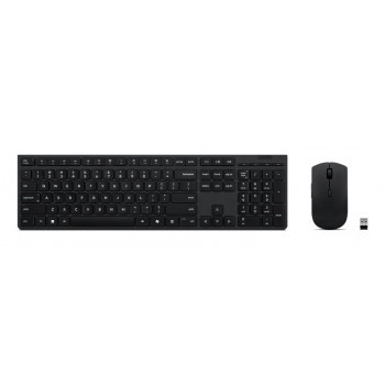 Lenovo Professional bezdrôtová sada klávesnice a myši - dánske rozloženie, 1600 DPI, 2,4 GHz, čierna