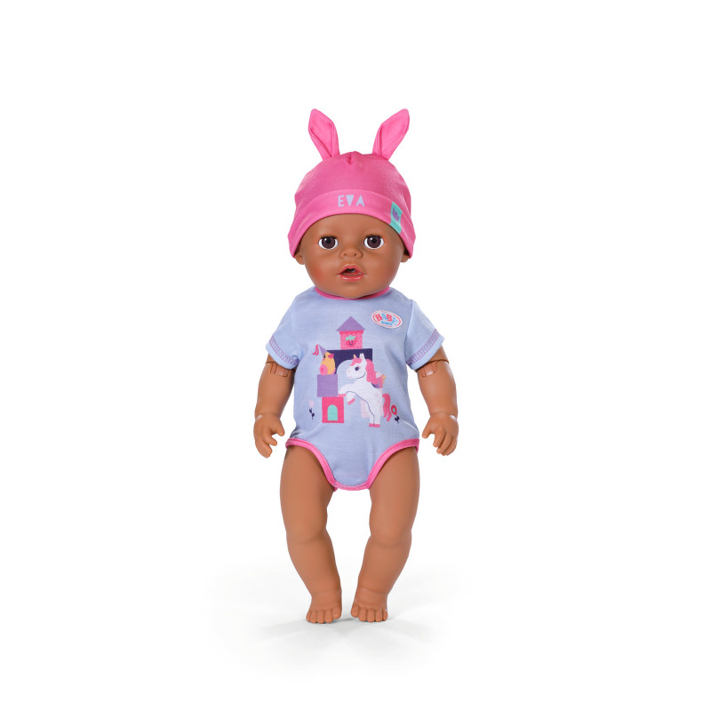 ZAPF CREATION BABY born Eva Click & Play 43cm bábika s blond vlasmi a modrými očami