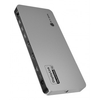 ICY BOX IB-DK7402-C31 Diamond Dock 12-in-1 USB-C dokovacia stanica, 5x video výstup, 140 W PD, DisplayLink, antracit/čierna