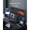 ICY BOX IB-DK7402-C31 Diamond Dock 12-in-1 dokovacia stanica USB-C, 5x video výstup, 140 W PD, DisplayLink, antracitová/čierna