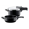 SILIT Silargan Sicomatic t-Plus sada tlakových hrncov 4,5L + 3,0L, 22cm, čierna
