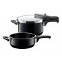 SILIT Silargan Sicomatic t-Plus sada tlakových hrncov 4,5L + 3,0L, 22cm, čierna