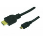 LogiLink High Speed HDMI kábel s Ethernetom, HDMI Type-A konektor samec na Micro HDMI Type-D konektor samec, 1,5 m, čierny