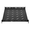 Intellinet rack - polica - s variabilnými lištami, pevná montáž - čierna, RAL 9004 - 1U - 48,3 cm (19)