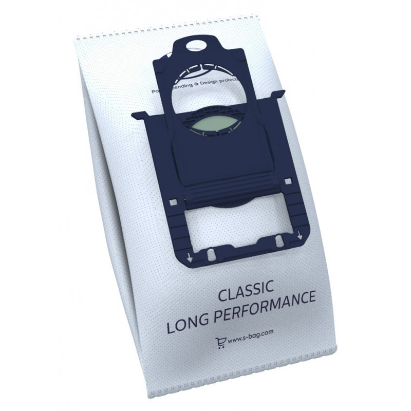 AEG GR201SM s-bag Classic Long Performance vrecká do vysávača, balenie 8 ks, modrá/biela, pre VX4 Series 900 168 824