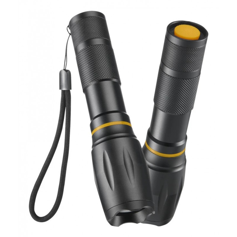 Hama W200 2-in-1 LED baterka, 200 lm, zoom zaostrenie, 3 režimy, čierna