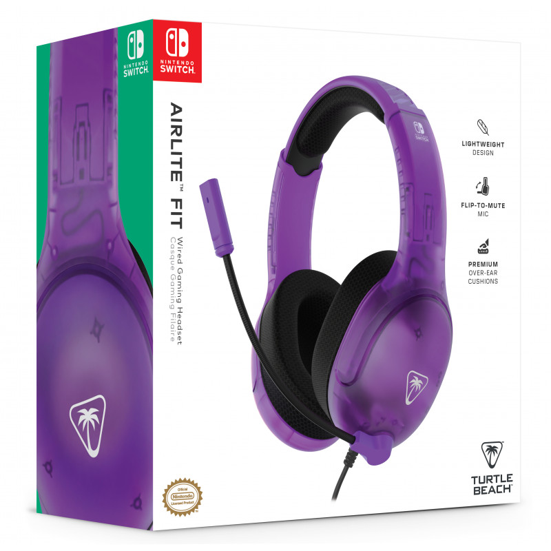 Turtle Beach Airlite Fit káblový herný headset pre Nintendo Switch - Ghost fialová TBS-8002-45