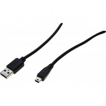 EXERTIS CONNECT Mini USB 2.0 kábel, konektor USB-A samec na konektor USB Mini-B 5-pin samec, 1,0 m, čierna 532516