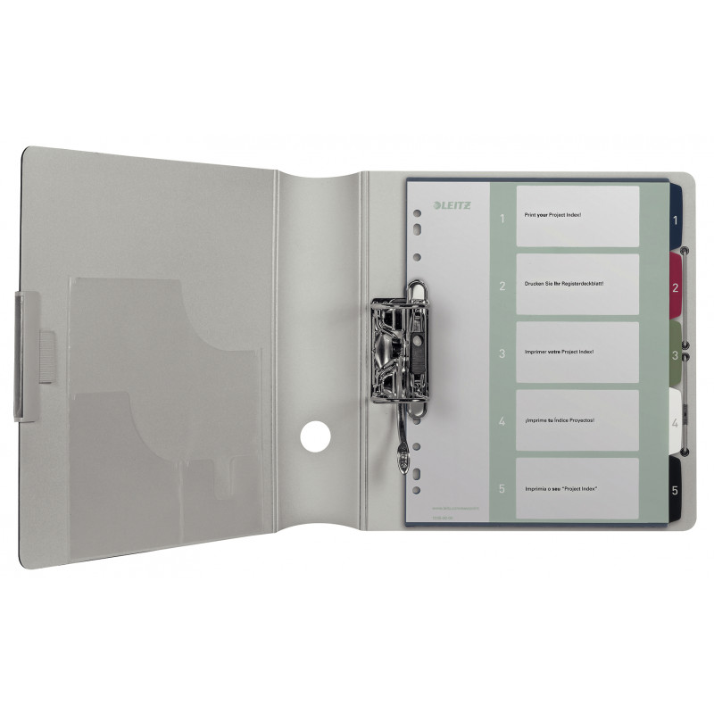 Leitz register 1235 Style DIN A4 1-5 polypropylén viacfarebný 5 extra širokých oddeľovacích listov, tlačiteľný na PC 1235-00-00