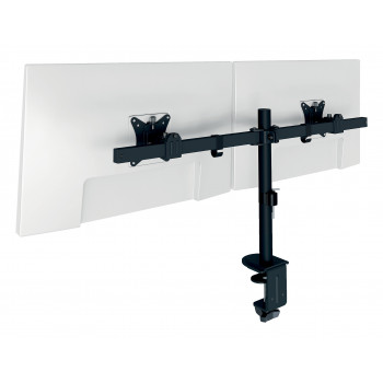 LEITZ Ergo Slim držiak na dva monitory, stolová svorka, čierny 61640095