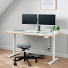LEITZ Ergo Slim Držiak na dva monitory, stolová svorka, čierny 61640095