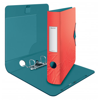 LEITZ Active Urban Chic zakladač, 180°, 65 mm, svetločervená, A4, Polyfoam, duo vzhľad, okrúhly chrbát 1117-00-20