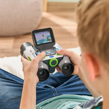 VTech interaktívny video ďalekohľad | 2,4 palca farebný LCD, 2x optický a 4x digitálny zoom, 5MP fotografie, hry, zelená/čierna (80-6168604)