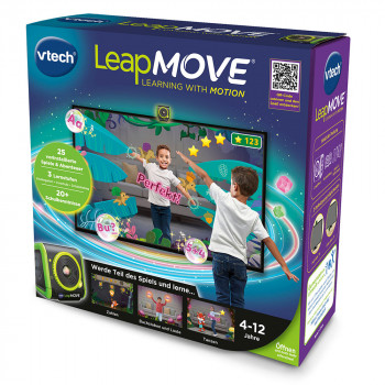 VTech LeapMOVE fitness tracker pre deti s hrami a výzvami, farebný LCD, odolný voči striekajúcej vode, nabíjateľný, modrá/zelená 80-618704