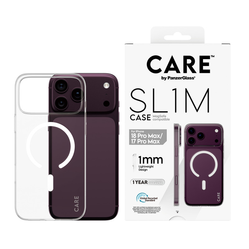 PanzerGlass CARE™ SL1M puzdro transparentné s MagSafe pre iPhone 17 Pro Max