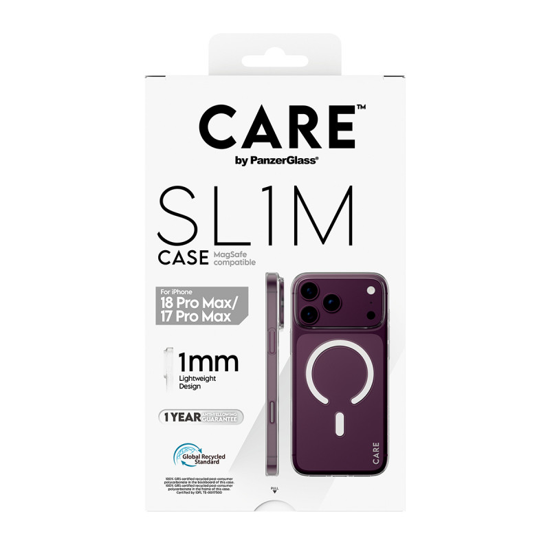 PanzerGlass CARE™ SL1M puzdro transparentné s MagSafe pre iPhone 17 Pro Max