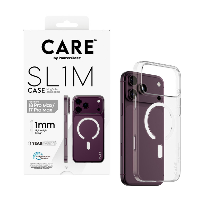 PanzerGlass CARE™ SL1M puzdro transparentné s MagSafe pre iPhone 17 Pro Max