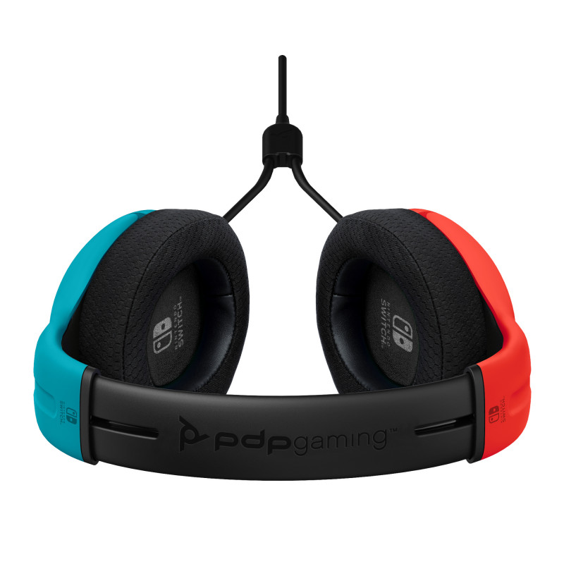 PDP Gaming LVL40 káblový stereo herný headset pre Nintendo Switch, modrá/červená