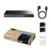 Cudy GS1016ES2 16-portový Gigabit Ethernet switch s 2 SFP uplinkmi