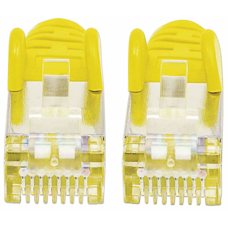 Intellinet High Performance Cat.7 SFTP sieťový patch kábel, 15 m, RJ-45 konektor samec na RJ-45 konektor samec, žltá, bez halogénov, Snagless 741125