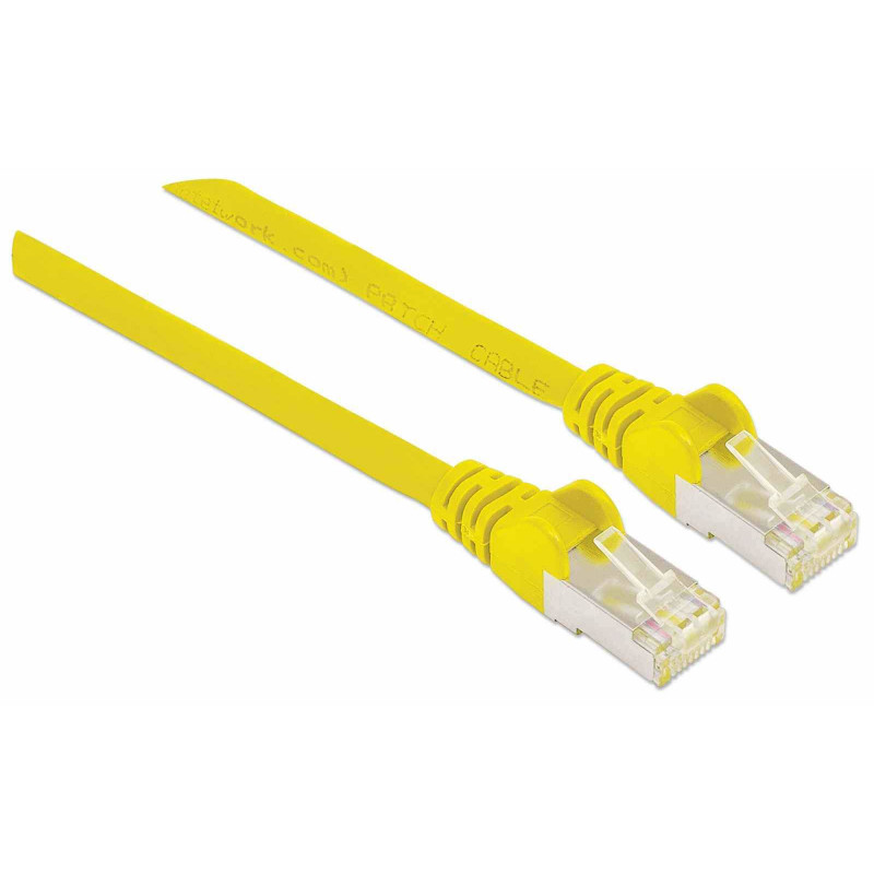 Intellinet High Performance Cat.7 SFTP sieťový patch kábel, 15 m, RJ-45 konektor samec na RJ-45 konektor samec, žltá, bez halogénov, Snagless 741125