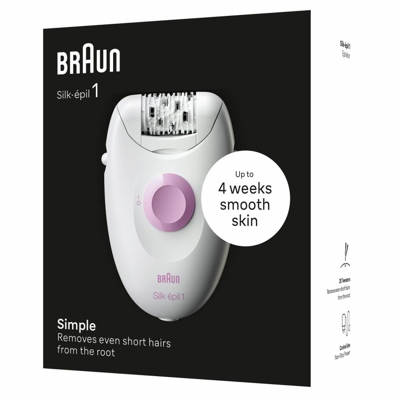 Braun Silk-épil 1 SE1-000 epilátor (biela/ružová) 7500435224949