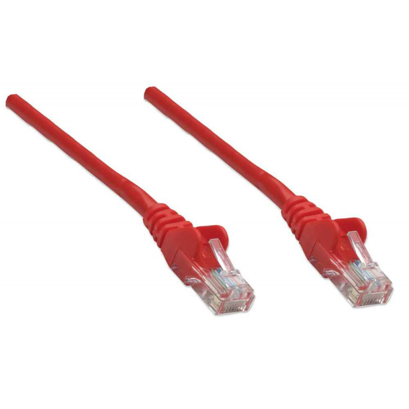 Intellinet Cat6 UTP patch kábel, RJ45, zaliaty, 1,5 m, červený 342155