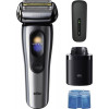 Braun NEVO 17000cc elektrický holiaci strojček so stanicou Clean&Charge, 5 režimov, 360° holiaca hlava, chróm/strieborná 349659