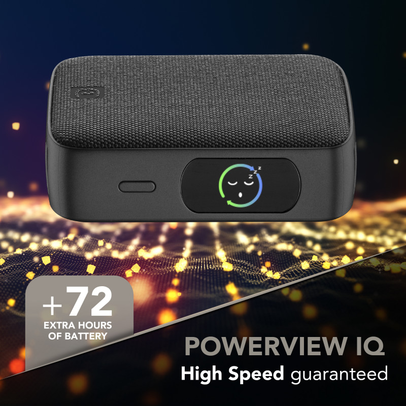 Cellularline Powerview IQ powerbanka 10000 mAh, 45 W, USB-C / USB-A, IQ displej 61435
