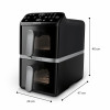 Philips Ovi Stacked Dual Basket 4000 teplovzdušná fritéza 9L 2700W čierna & strieborná NA461/00