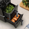 Philips Ovi Stacked Dual Basket 4000 teplovzdušná fritéza 9L 2700W čierna & strieborná NA461/00