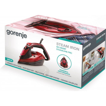 Gorenje SIH2800BF parná žehlička 2800 W keramická žehliaca plocha červená